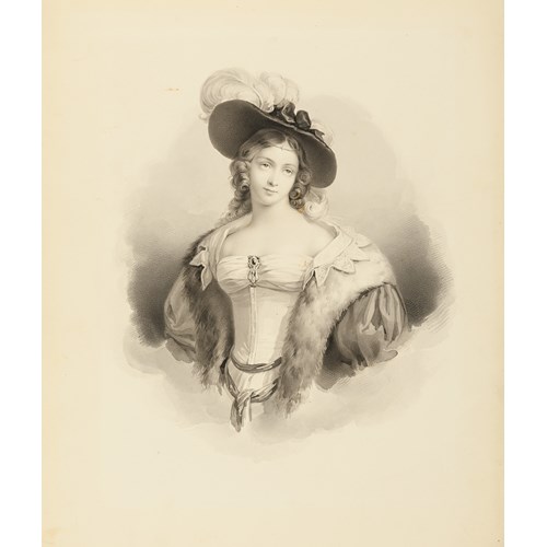An Elegantly Dressed Young Woman Wearing a Hat